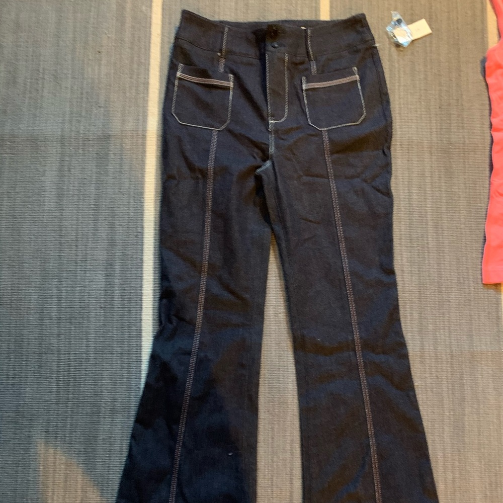 Flare embroidered pants